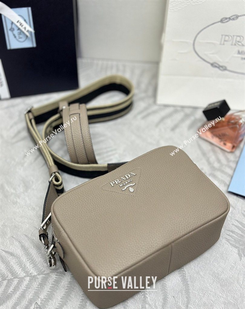 Prada Small leather shoulder bag 1BH082 Slate Grey 2026 (YZ-260410109)