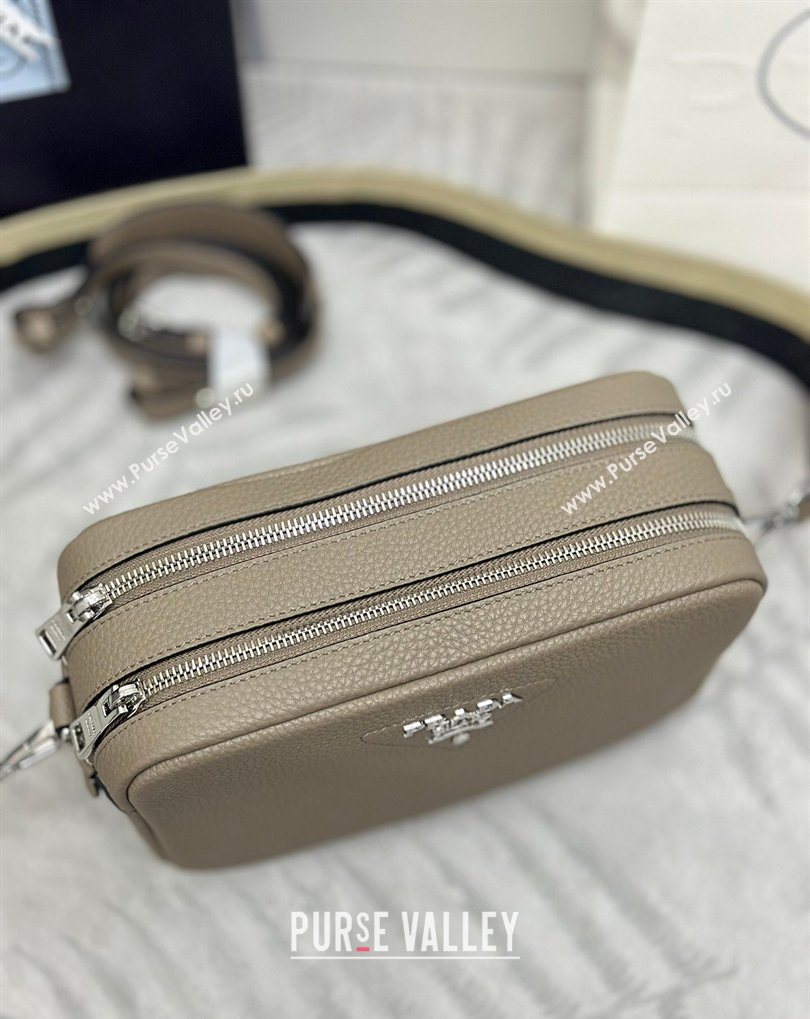 Prada Small leather shoulder bag 1BH082 Slate Grey 2026 (YZ-260410109)