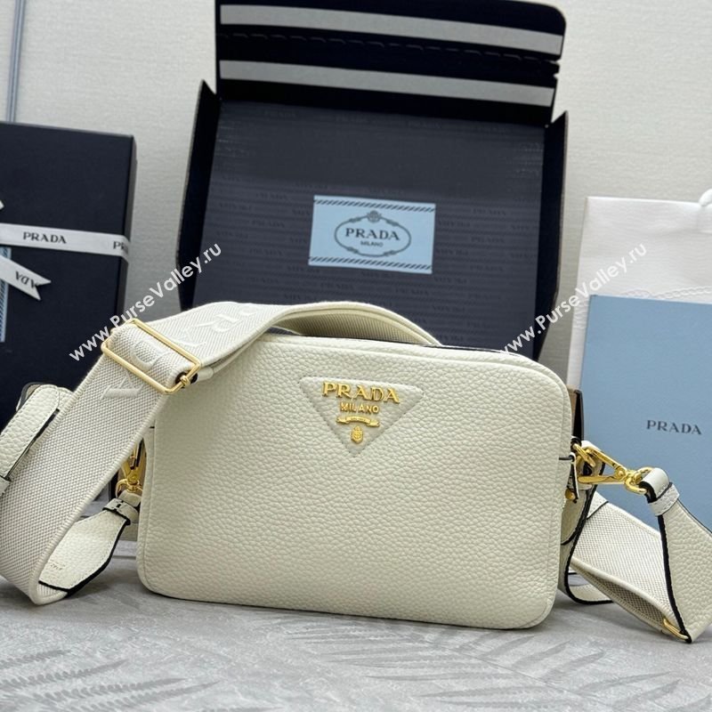Prada Small leather shoulder bag 1BH082 White 2026 (YZ-260410110)