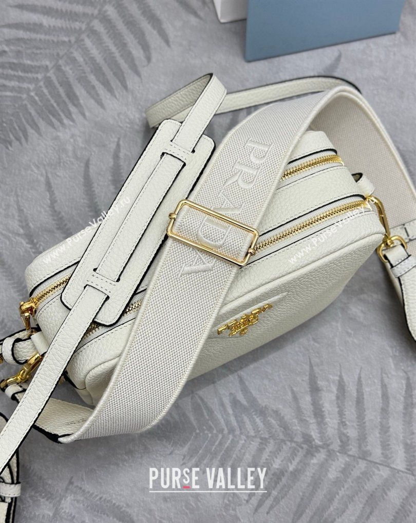 Prada Small leather shoulder bag 1BH082 White 2026 (YZ-260410110)