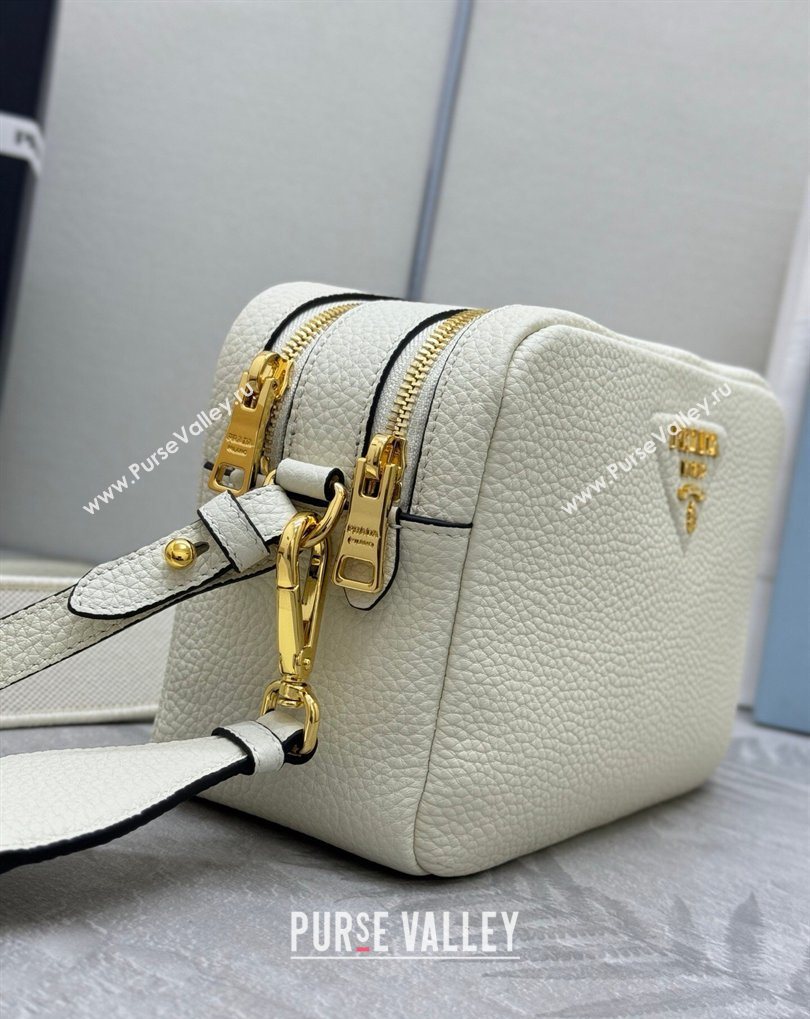 Prada Small leather shoulder bag 1BH082 White 2026 (YZ-260410110)