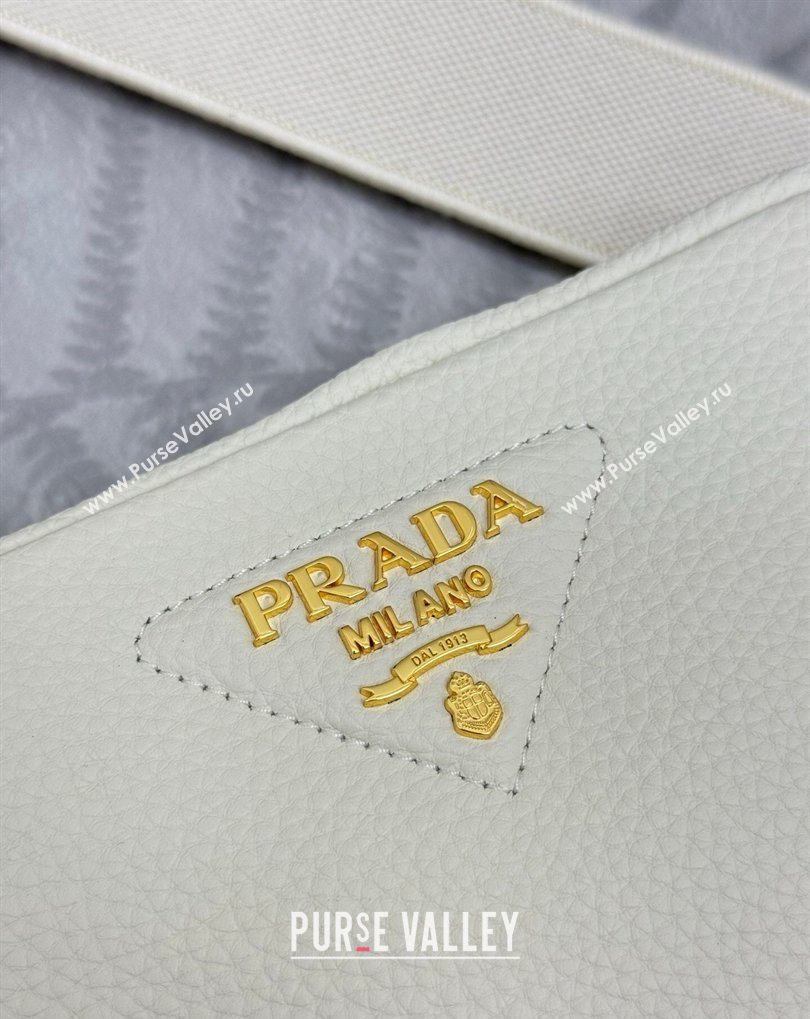 Prada Small leather shoulder bag 1BH082 White 2026 (YZ-260410110)