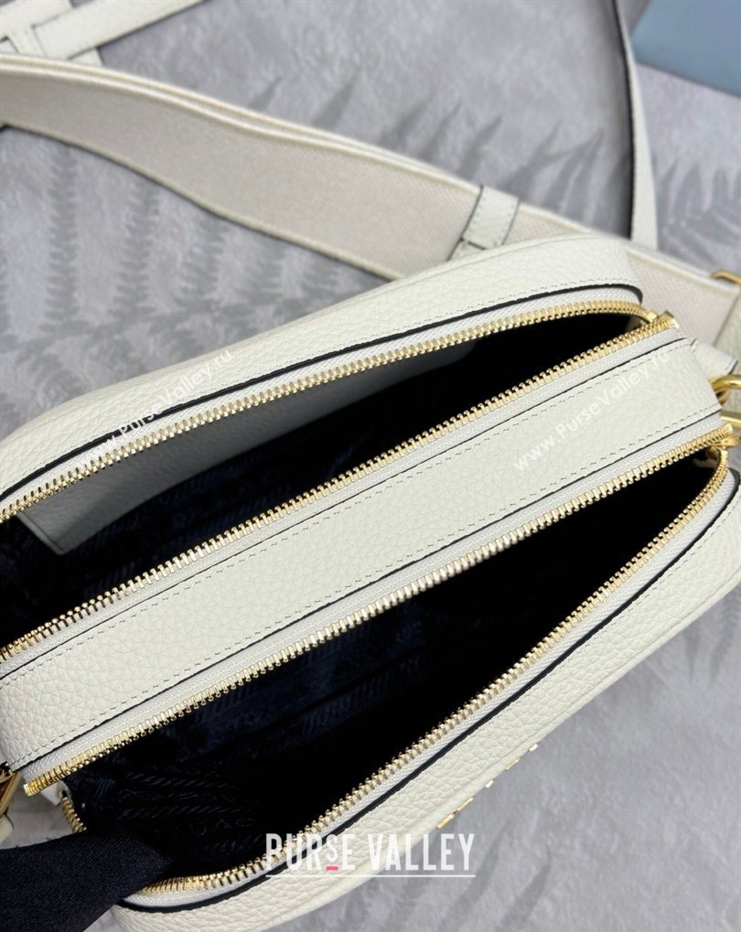 Prada Small leather shoulder bag 1BH082 White 2026 (YZ-260410110)