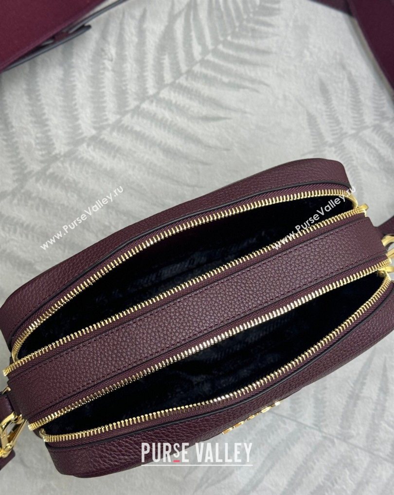 Prada Small leather shoulder bag 1BH082 Burgundy 2026 (YZ-260410111)
