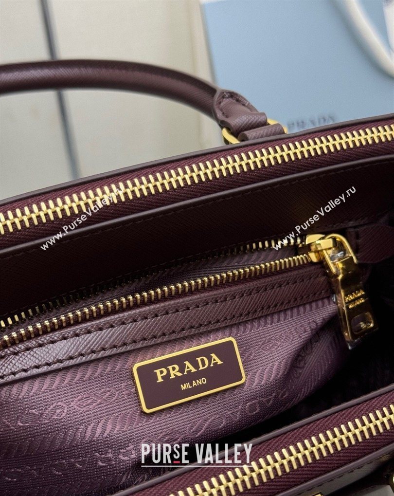 Prada Galleria small Saffiano leather bag Burgundy 2026 1BA896 (YZ-260410117)