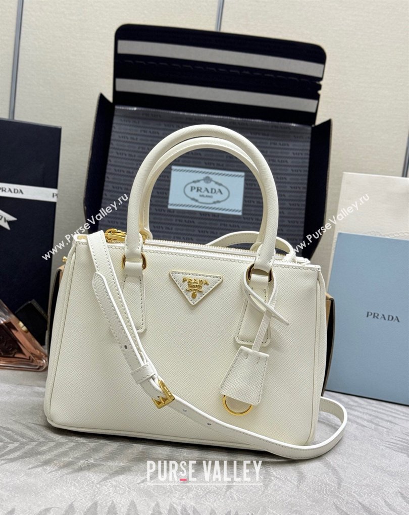 Prada Galleria small Saffiano leather bag White 2026 1BA896 (YZ-260410118)