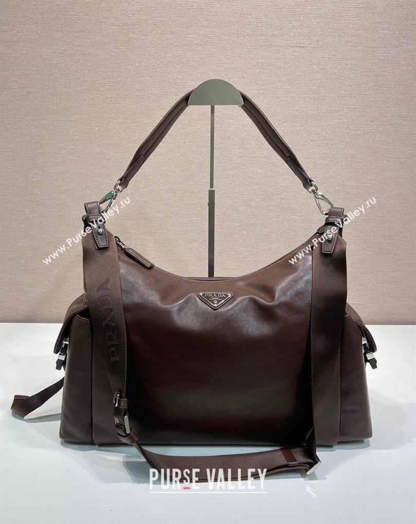 Prada Mens Explore Calf Leather bag Coffee Brown 2026 2VH204 (YZ-260410080)