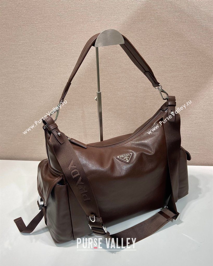 Prada Mens Explore Calf Leather bag Coffee Brown 2026 2VH204 (YZ-260410080)
