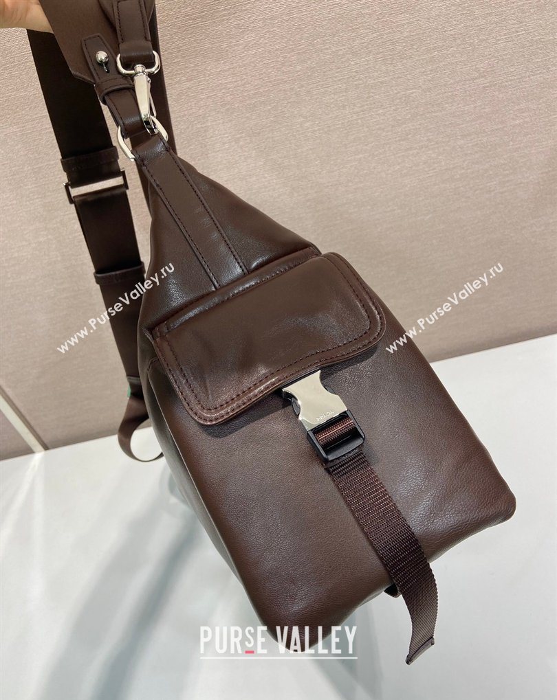 Prada Mens Explore Calf Leather bag Coffee Brown 2026 2VH204 (YZ-260410080)