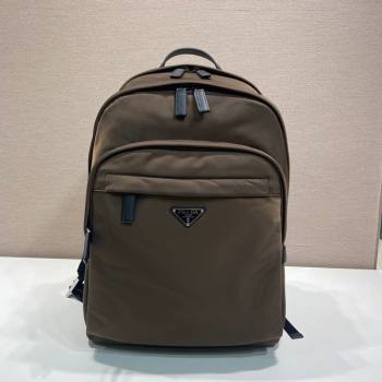 Prada Re-Nylon and Saffiano Leather Backpack Bag 2VZ048 Brown 2026 (YZ-260410133)