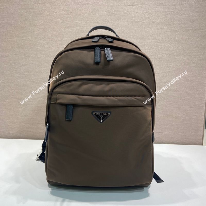 Prada Re-Nylon and Saffiano Leather Backpack Bag 2VZ048 Brown 2026 (YZ-260410133)