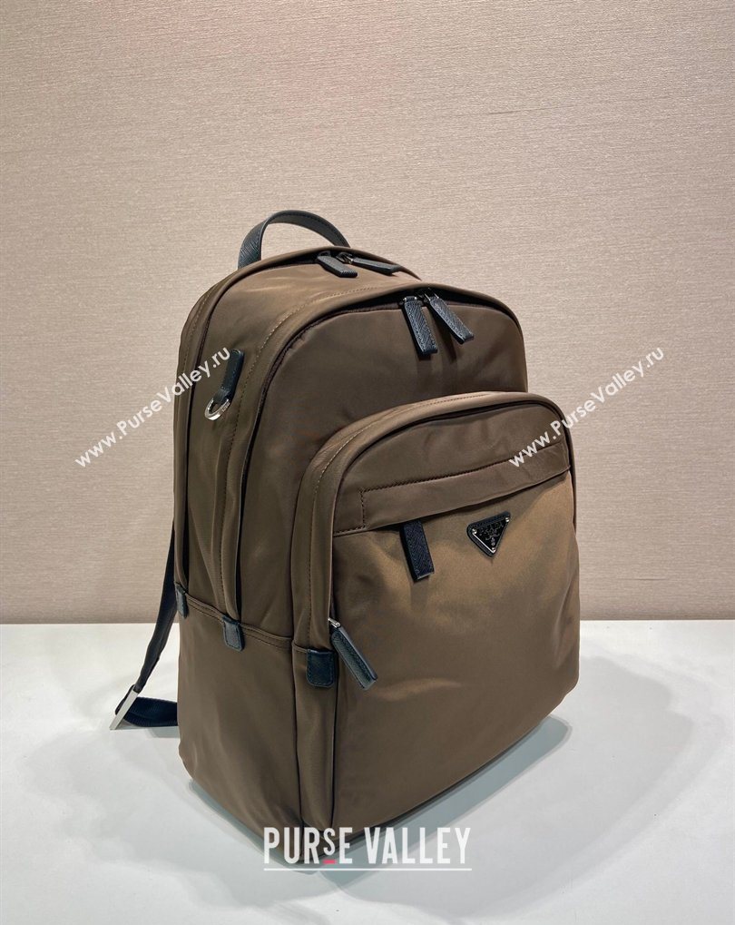 Prada Re-Nylon and Saffiano Leather Backpack Bag 2VZ048 Brown 2026 (YZ-260410133)