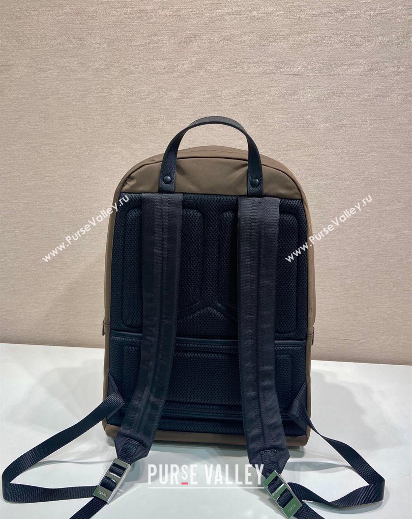 Prada Re-Nylon and Saffiano Leather Backpack Bag 2VZ048 Brown 2026 (YZ-260410133)