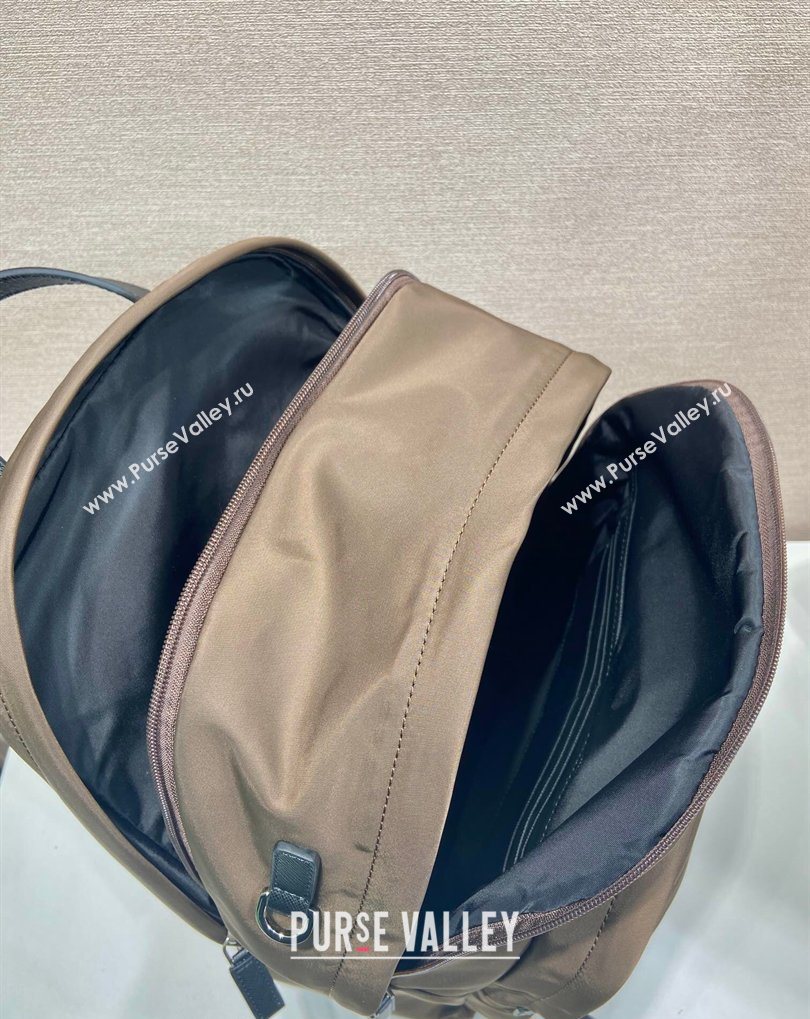 Prada Re-Nylon and Saffiano Leather Backpack Bag 2VZ048 Brown 2026 (YZ-260410133)