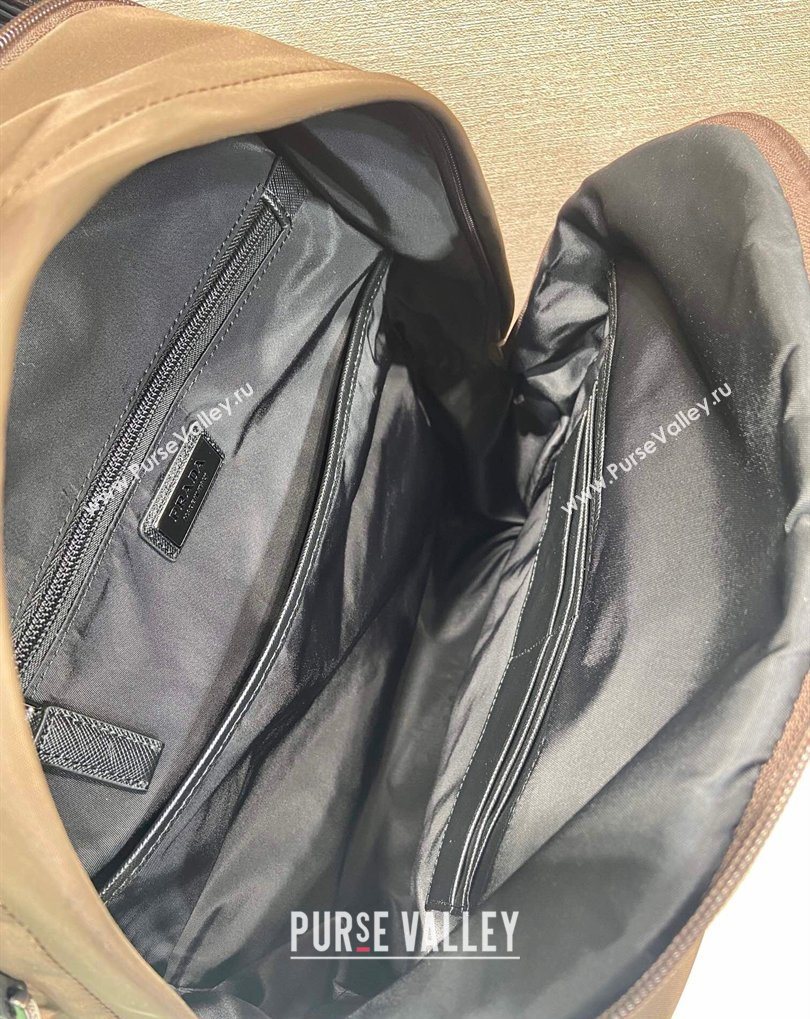 Prada Re-Nylon and Saffiano Leather Backpack Bag 2VZ048 Brown 2026 (YZ-260410133)