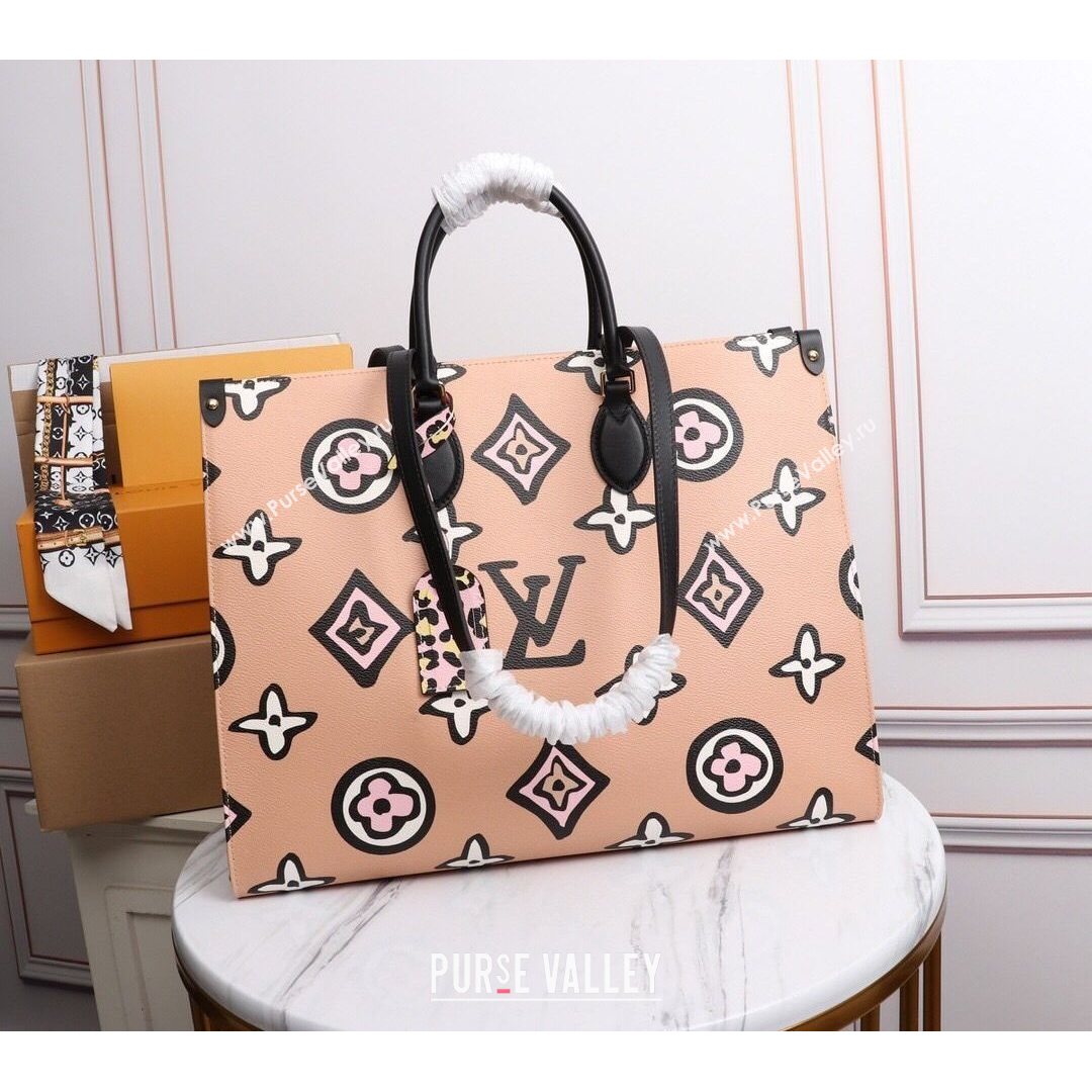 Louis Vuitton Onthego GM Tote Bag in Graphic Monogram Canvas M45814 Arizona Beige 2021 (juan-21081049)