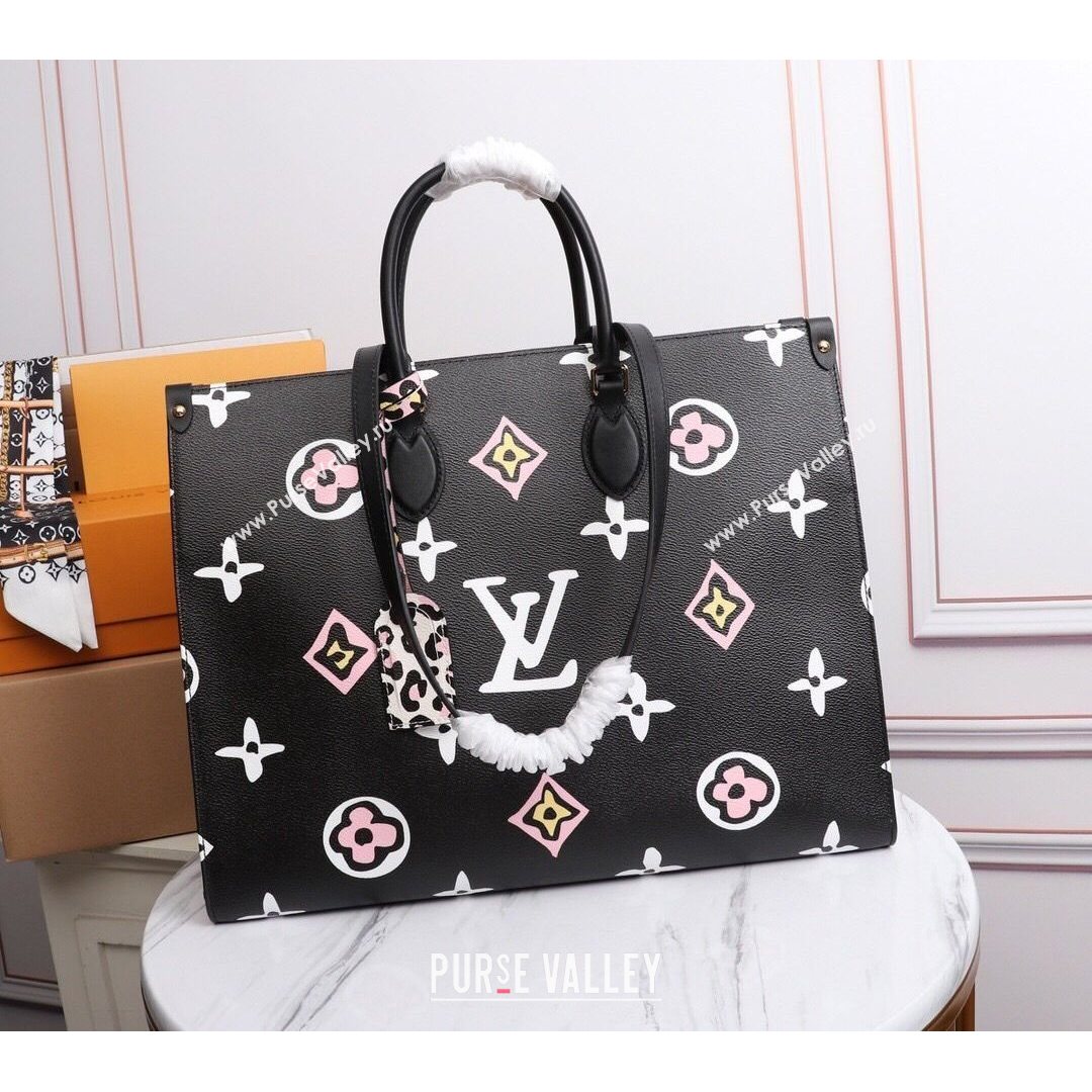 Louis Vuitton Onthego GM Tote Bag in Graphic Monogram Canvas M45815 Black 2021 (juan-21081048)