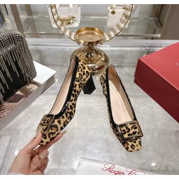Roger Vivier Belle Vivier Pumps 4.5cm in Leopard Print Pony Hair Beige/Black 2025 RV121106 (MD-251211138)