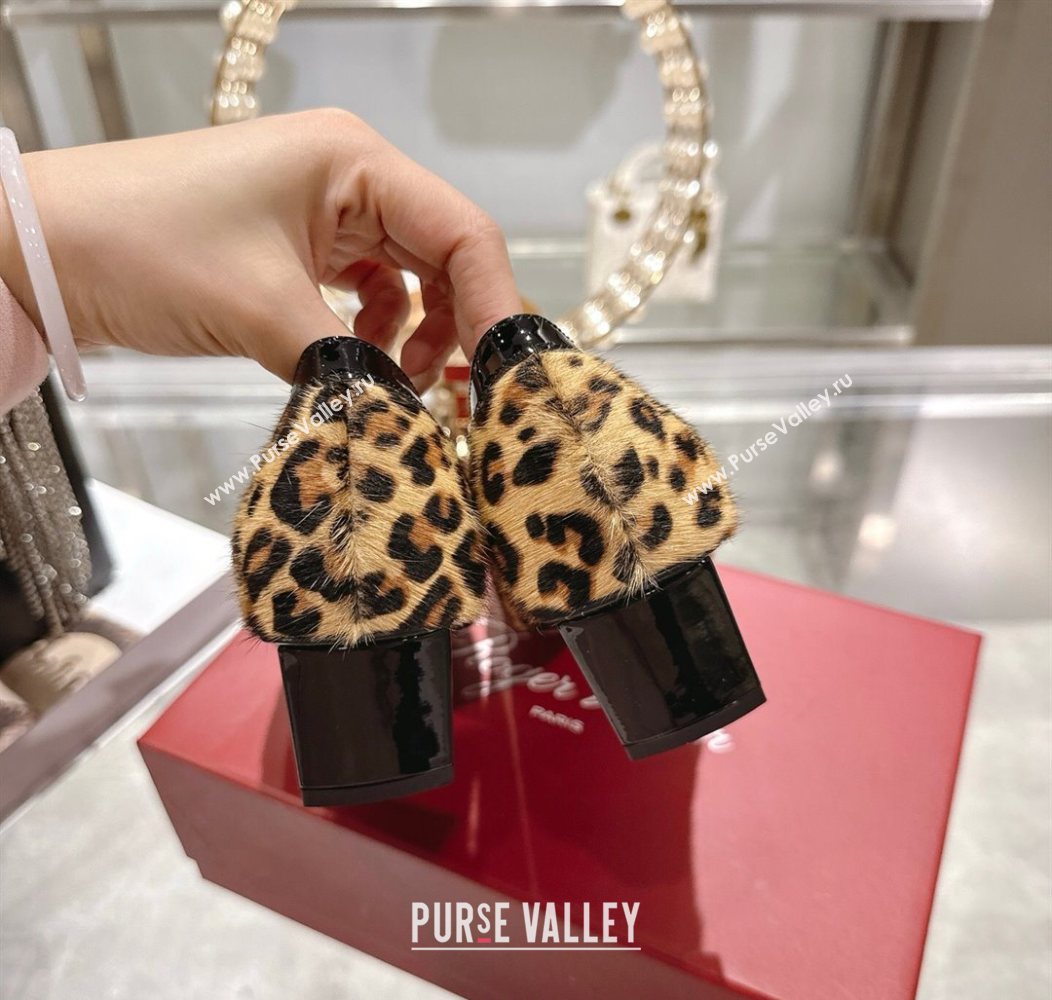 Roger Vivier Belle Vivier Pumps 4.5cm in Leopard Print Pony Hair Beige/Black 2025 RV121106 (MD-251211138)