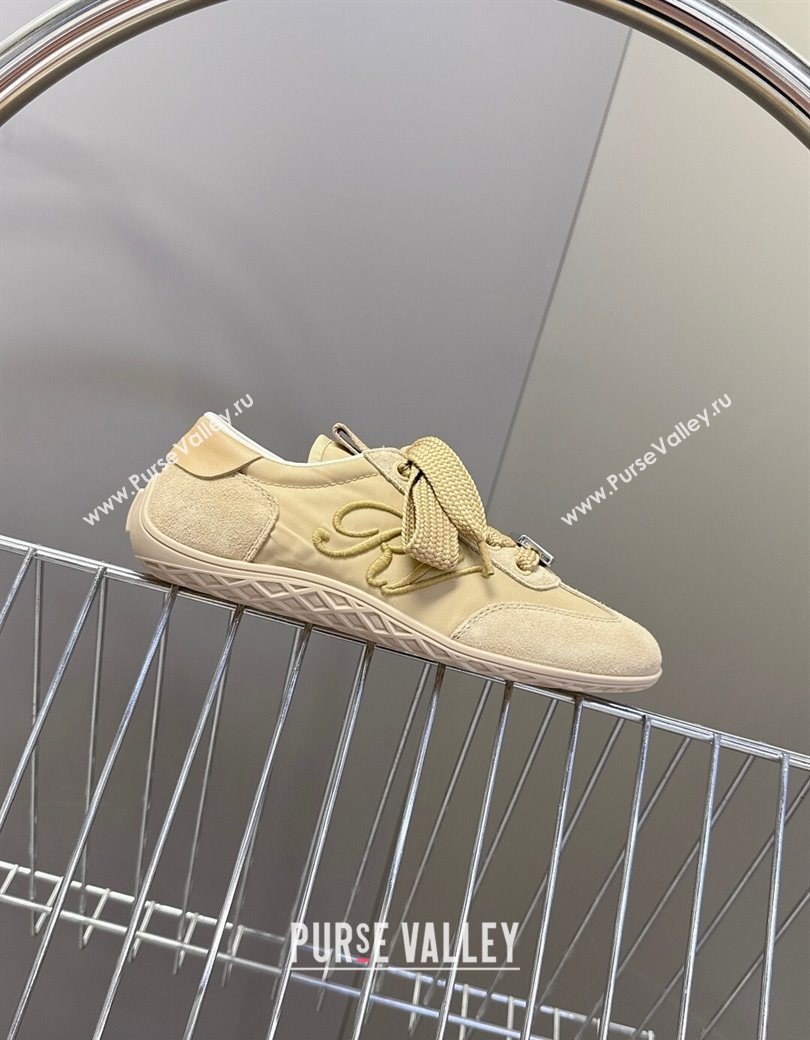 Roger Vivier Viv Low Sneakers in Suede and Fabric Beige 2025 RV121209 (MD-251212055)