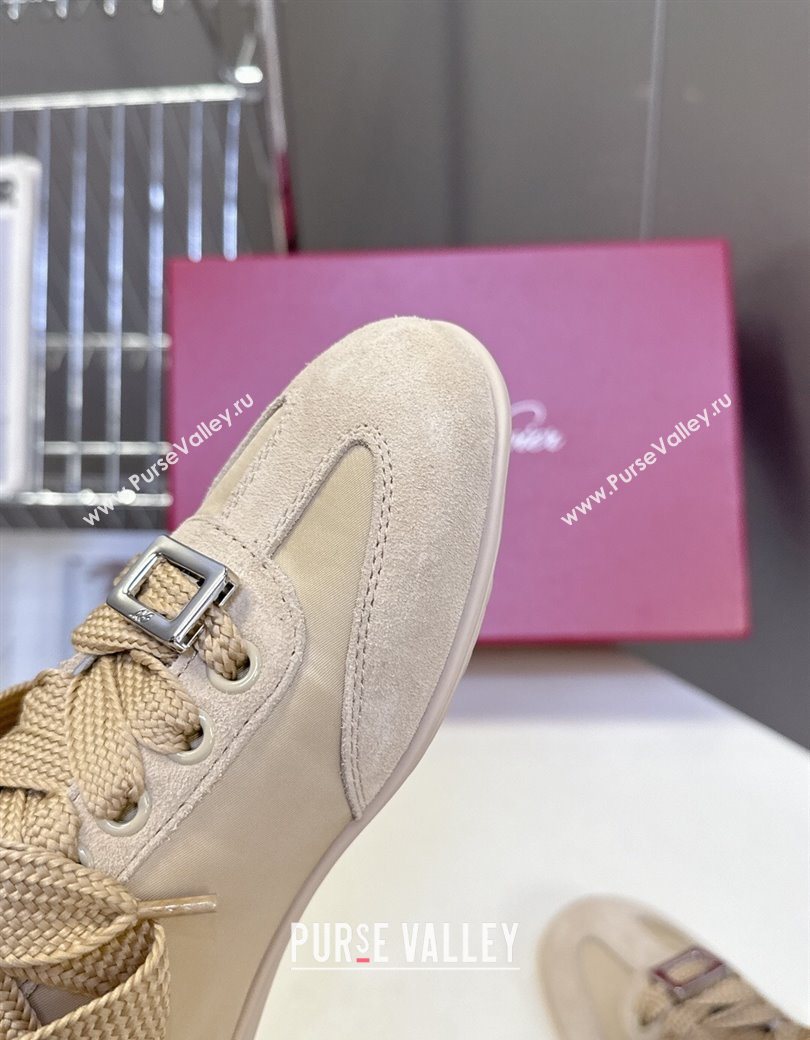 Roger Vivier Viv Low Sneakers in Suede and Fabric Beige 2025 RV121209 (MD-251212055)