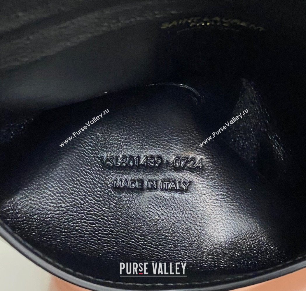 Saint Laurent Loulou Medium Bag in Matelasse Lambskin Brown 2025 801439 (nana-250206013)