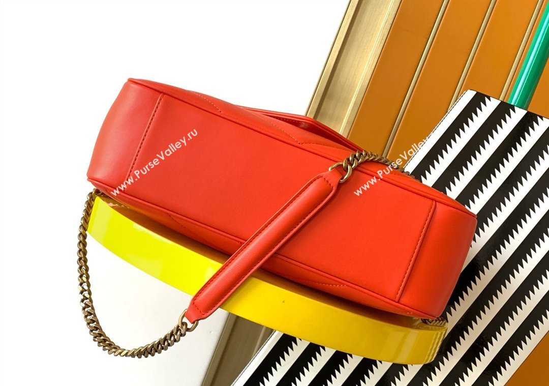 Saint Laurent Loulou Medium Bag in Matelasse Lambskin Celosia Red 2025 801439 (YY-250206017)