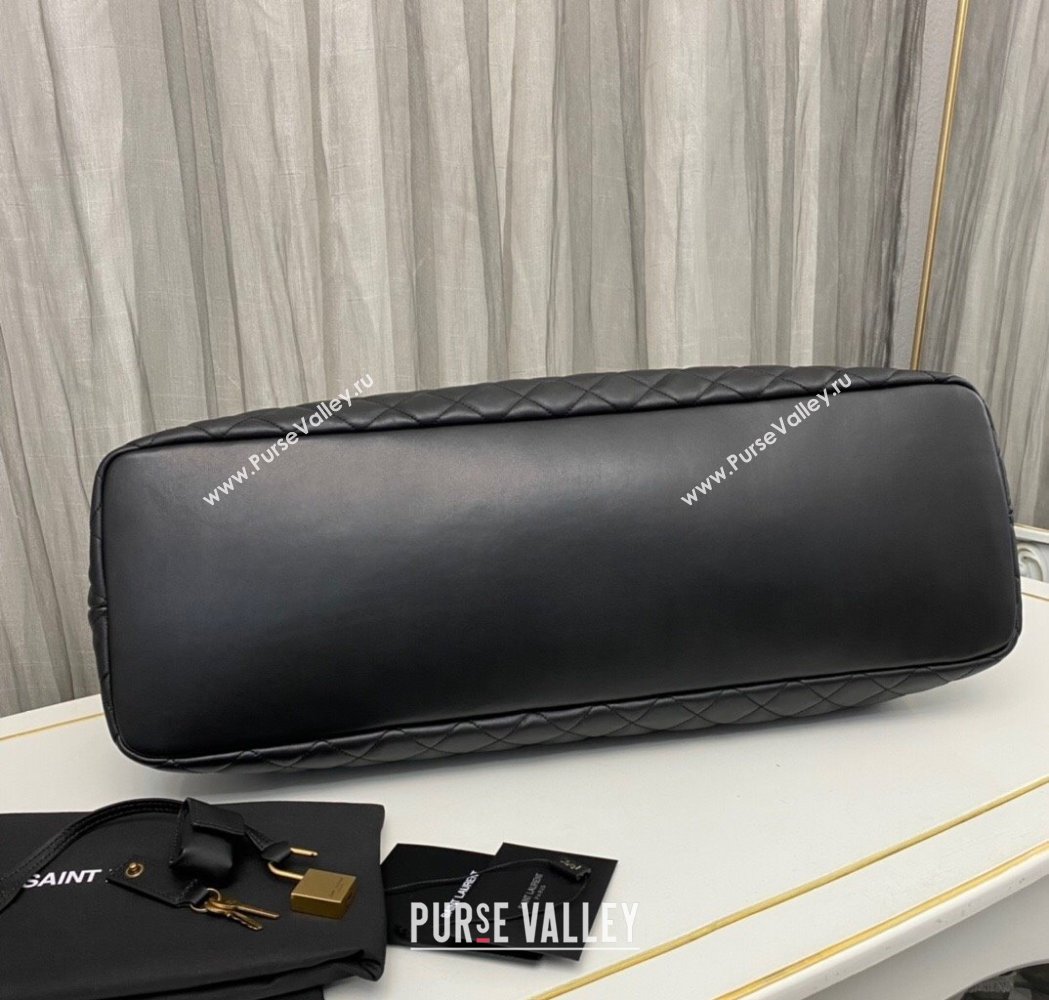 Saint Laurent ES Giant Travel Maxi Supple Bag in Quilted Calf Leather 736009 Black 2025 (nana-250206010)