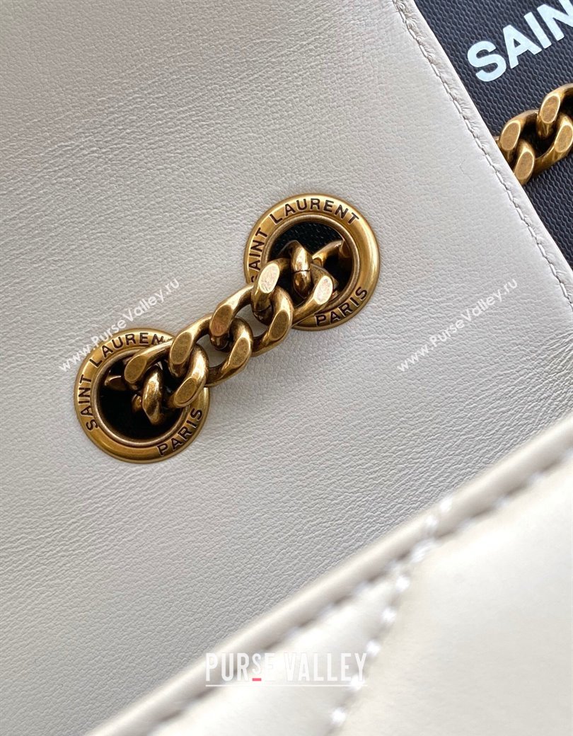 Saint Laurent Loulou Medium Bag in Matelasse Lambskin White 2025 801439 (YY-250206018)