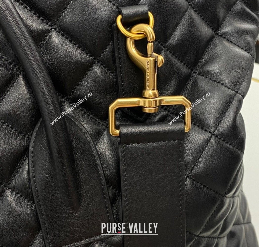 Saint Laurent ES Giant Travel Maxi Supple Bag in Quilted Calf Leather 736009 Black 2025 (nana-250206010)