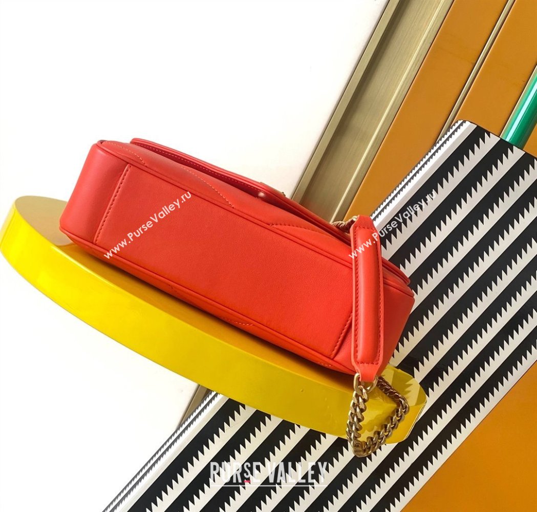 Saint Laurent Loulou Small Bag in Matelasse Lambskin Celosia Red 2025 801437 (YY-250206023)