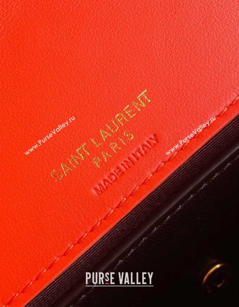 Saint Laurent Loulou Mini Bag in Matelasse Lambskin Celosia Red 2025 821749 (YY-250206033)