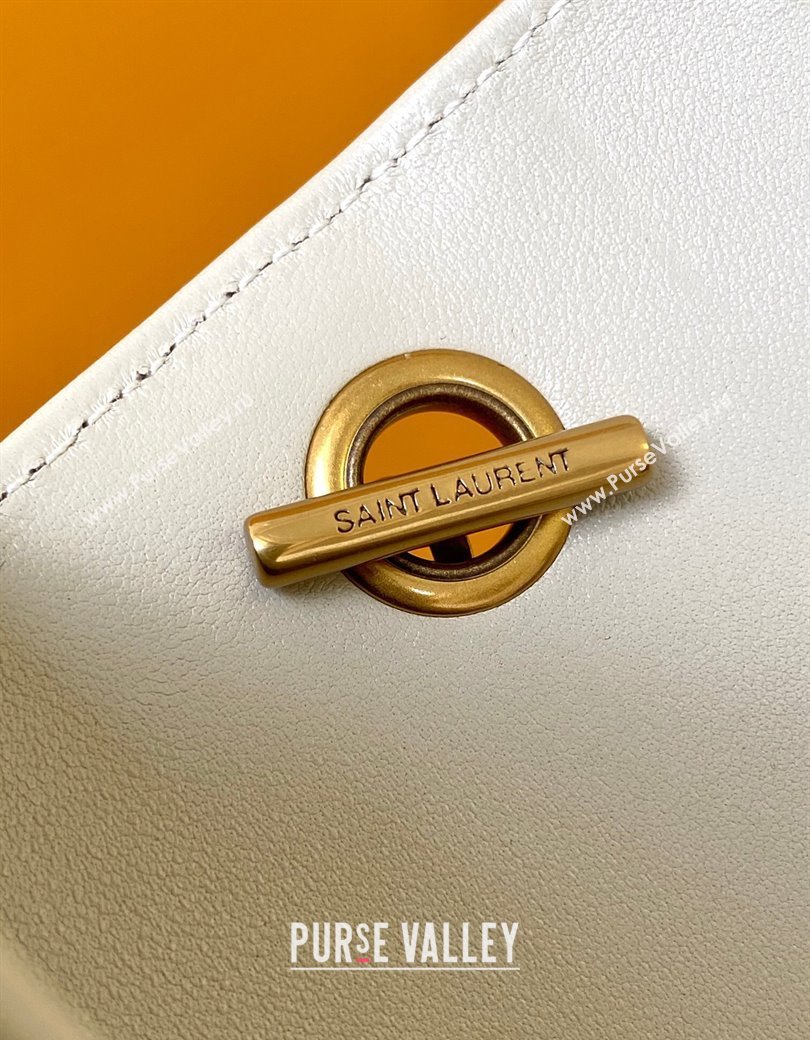 Saint Laurent Loulou Mini Bag in Matelasse Lambskin White 2025 821749 (YY-250206034)