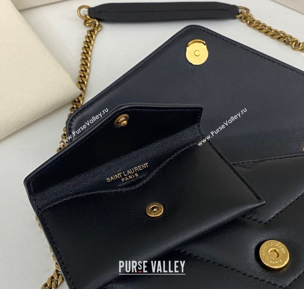 Saint Laurent Loulou Mini Bag in Matelasse Lambskin Black 2025 821749 (nana-250206027)