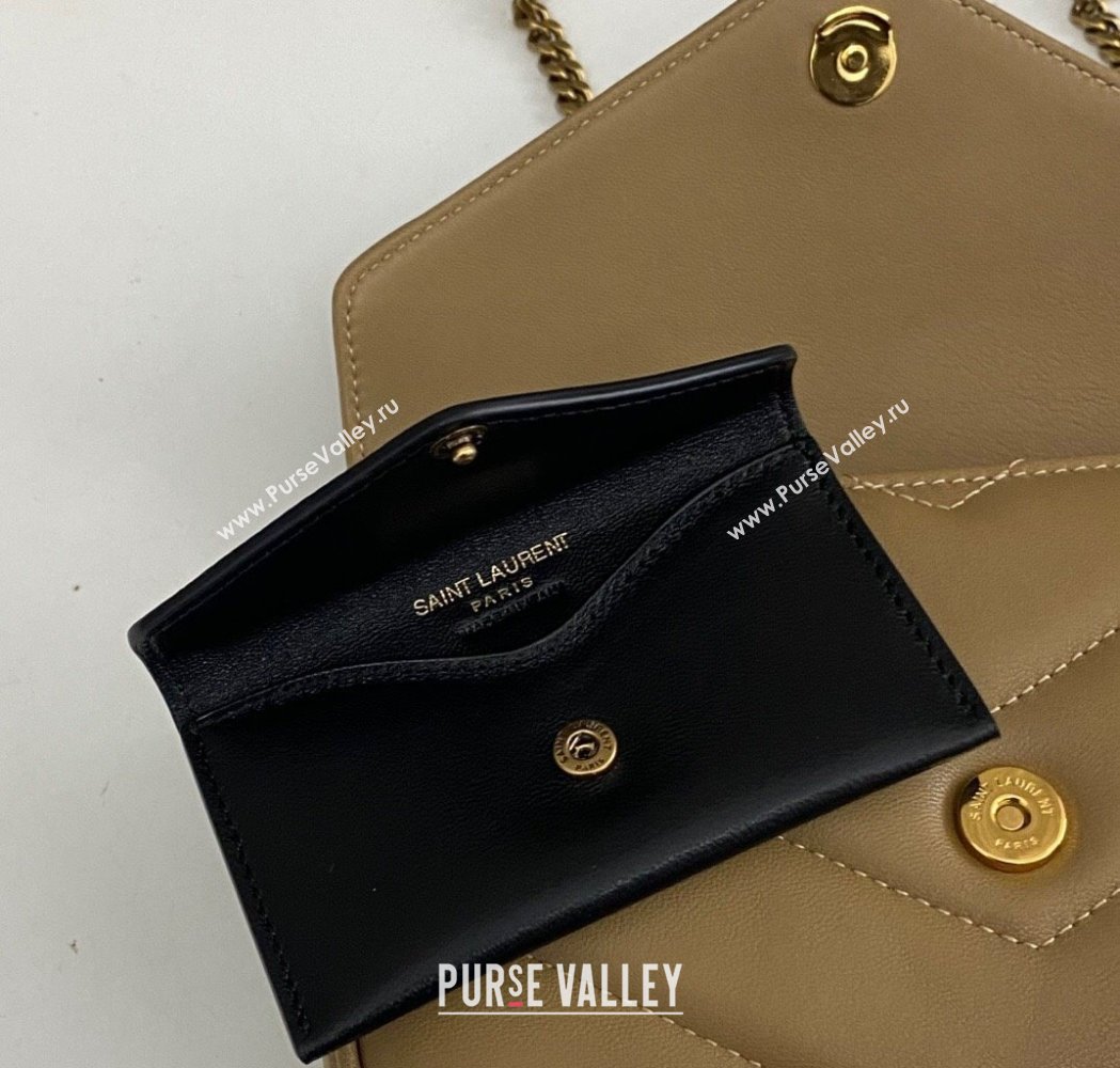 Saint Laurent Loulou Mini Bag in Matelasse Lambskin Beige 2025 821749 (nana-250206028)
