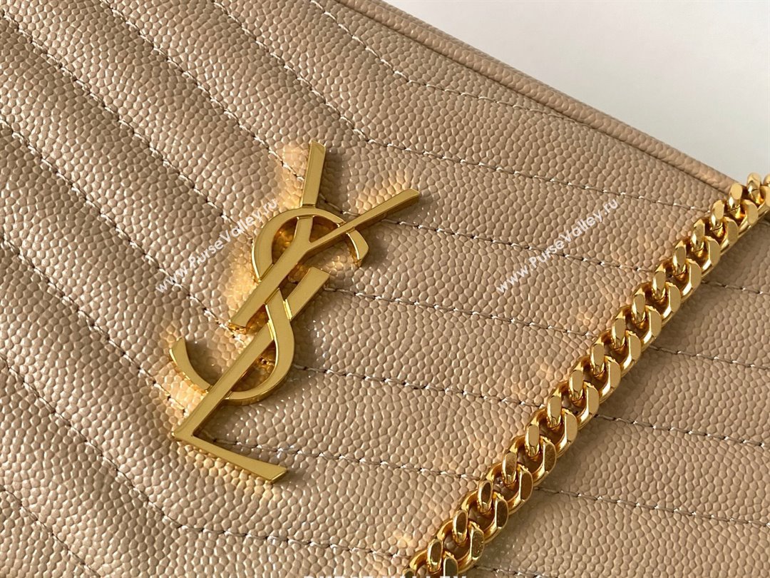 Saint Laurent Lou Mini Camera Bag with Tassel in Matelasse Grained Leather 585040 Beige 2025 (YY-250206040)