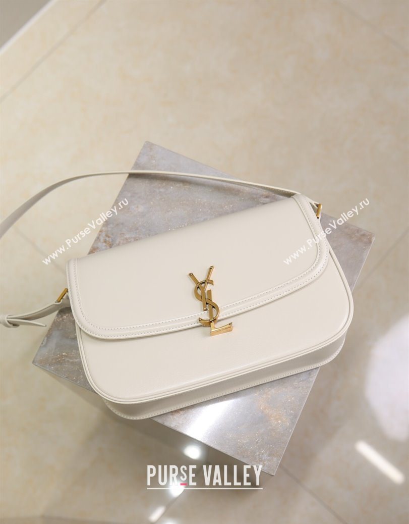 Saint Laurent Solferino Large Bag in Box Leather White 2025 832332 (YY-250801059)