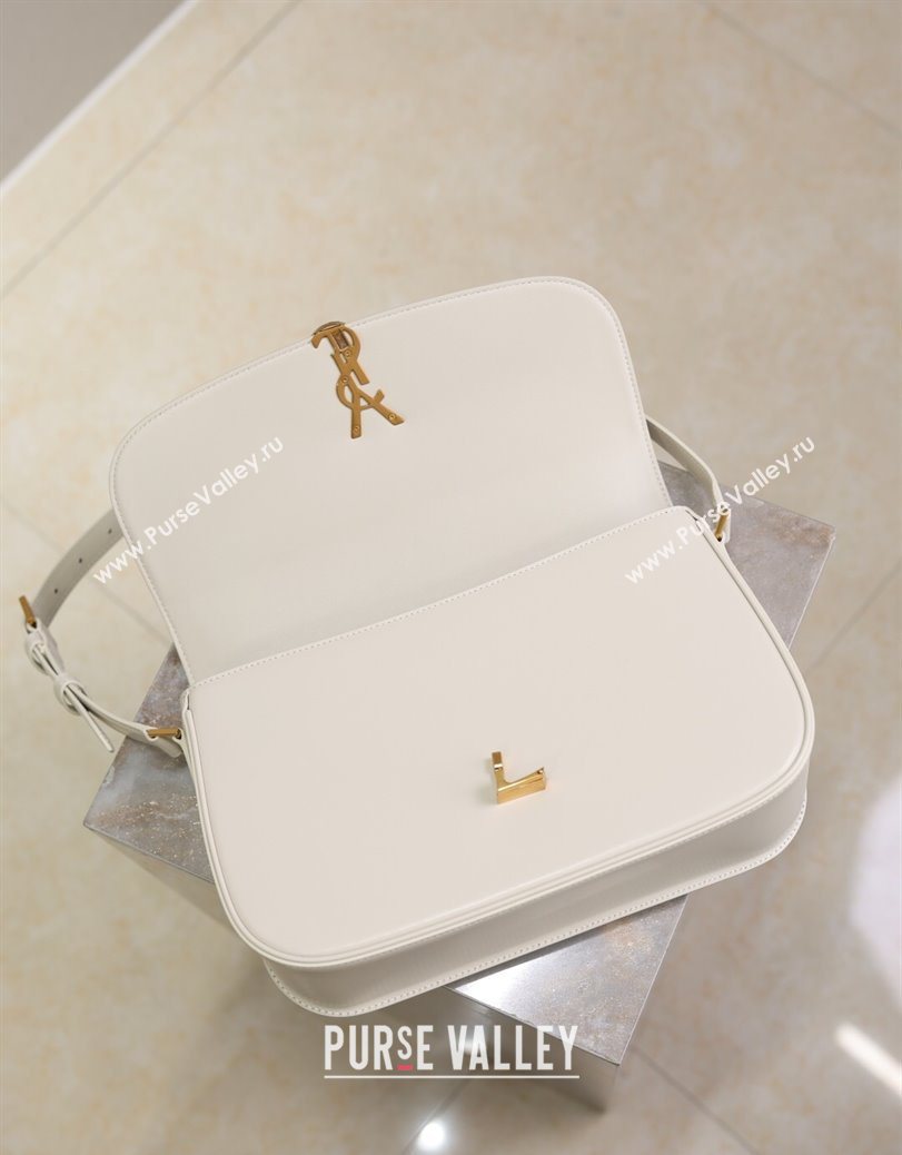 Saint Laurent Solferino Large Bag in Box Leather White 2025 832332 (YY-250801059)