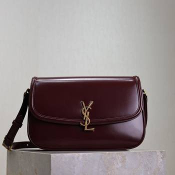 Saint Laurent Solferino Large Bag in Box Leather Rouge Cabernet 2025 832332 (YY-250801061)