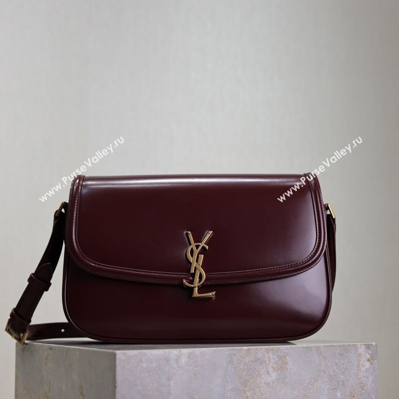 Saint Laurent Solferino Large Bag in Box Leather Rouge Cabernet 2025 832332 (YY-250801061)