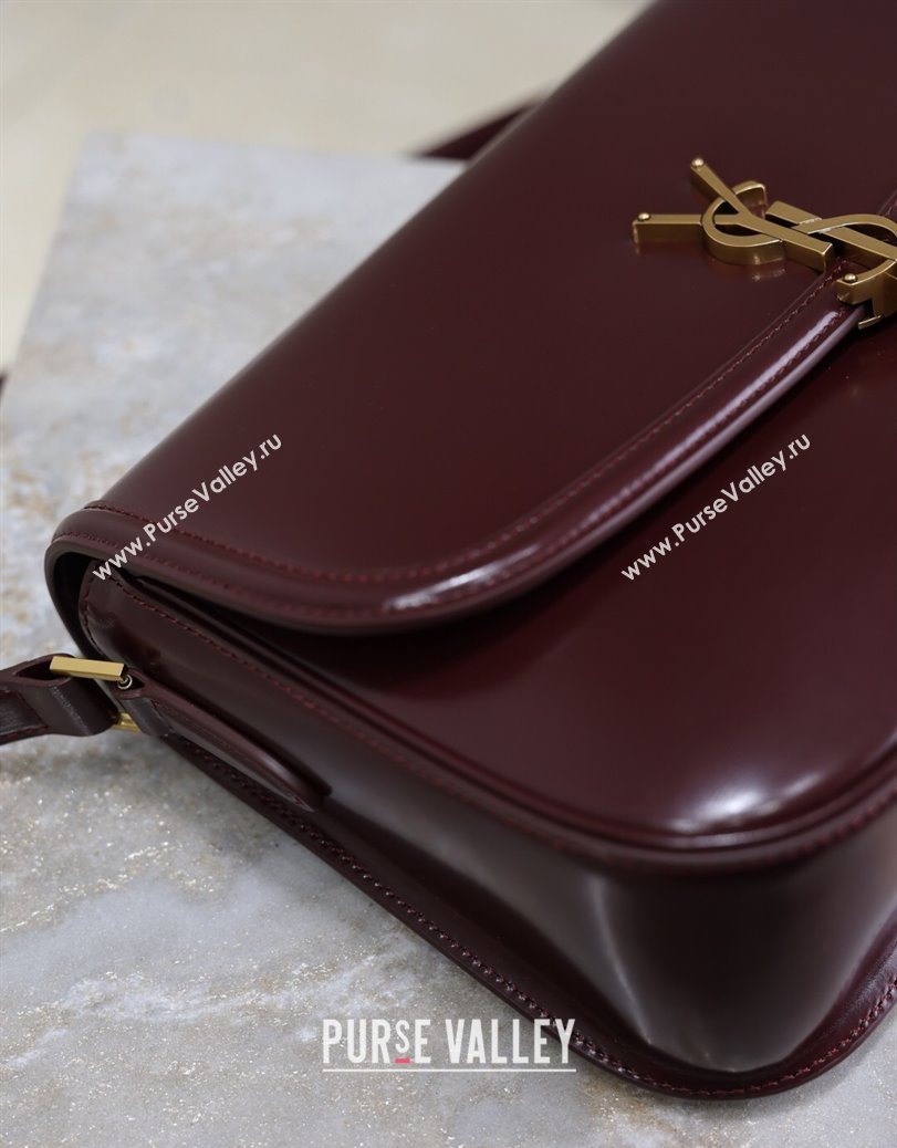 Saint Laurent Solferino Large Bag in Box Leather Rouge Cabernet 2025 832332 (YY-250801061)