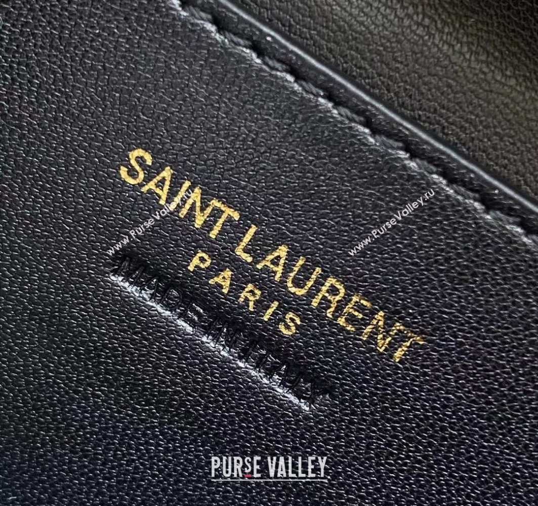 Saint Laurent Gaby Vanity Bag in Patent Quilted Lambskin Burgundy 2025 766731 (YY-250802032)