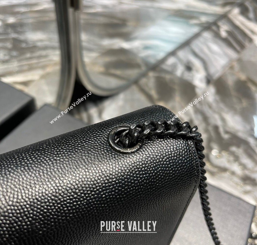 Saint Laurent Kate Medium Chain Bag in Grained Leather 364021 All Black 2025 (YY-250801114)