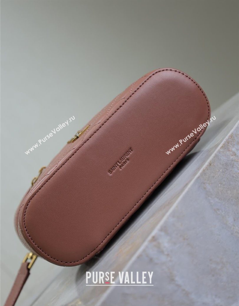 Saint Laurent Gaby Vanity Bag in Quilted Lambskin Barely Pink 2025 766731 (YY-250802035)