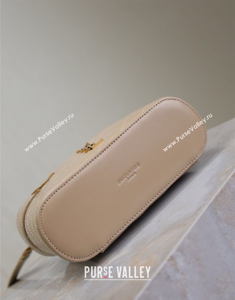 Saint Laurent Gaby Vanity Bag in Quilted Lambskin Dark Toffee 2025 766731 (YY-250802041)