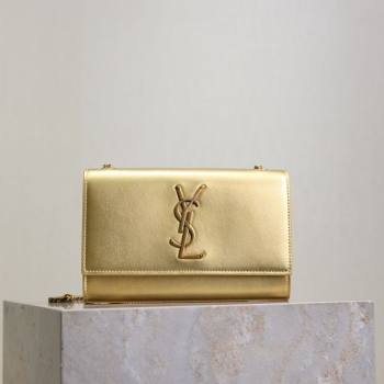 Saint Laurent Kate Small Chain Bag in Grained Leather 469390 Gold 2025 (YY-250801108)