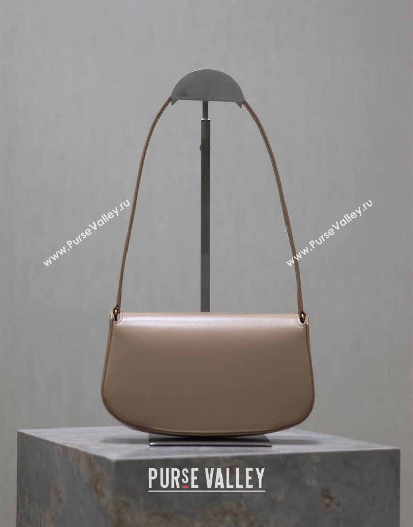 Saint Laurent Mini Voltaire Half-Moon Shoulder Bag in Box Leather Nude Pink 2025 779642 (YY-250801067)