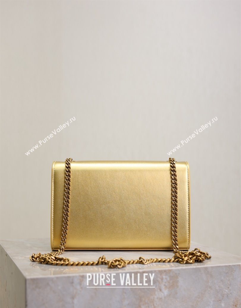 Saint Laurent Kate Small Chain Bag in Grained Leather 469390 Gold 2025 (YY-250801108)