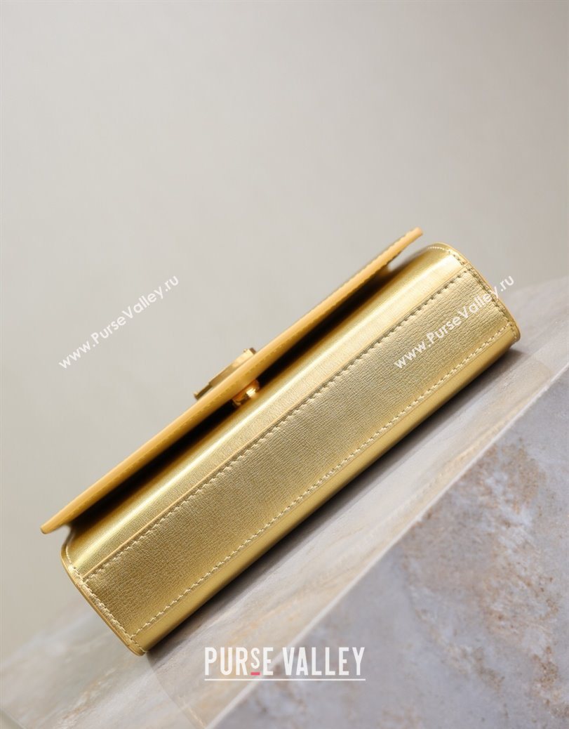 Saint Laurent Kate Small Chain Bag in Grained Leather 469390 Gold 2025 (YY-250801108)