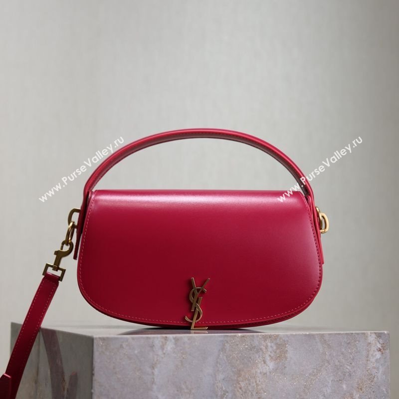 Saint Laurent Voltaire Bag in Box Leather Fuchsia 2025 7876710 (YY-250801077)